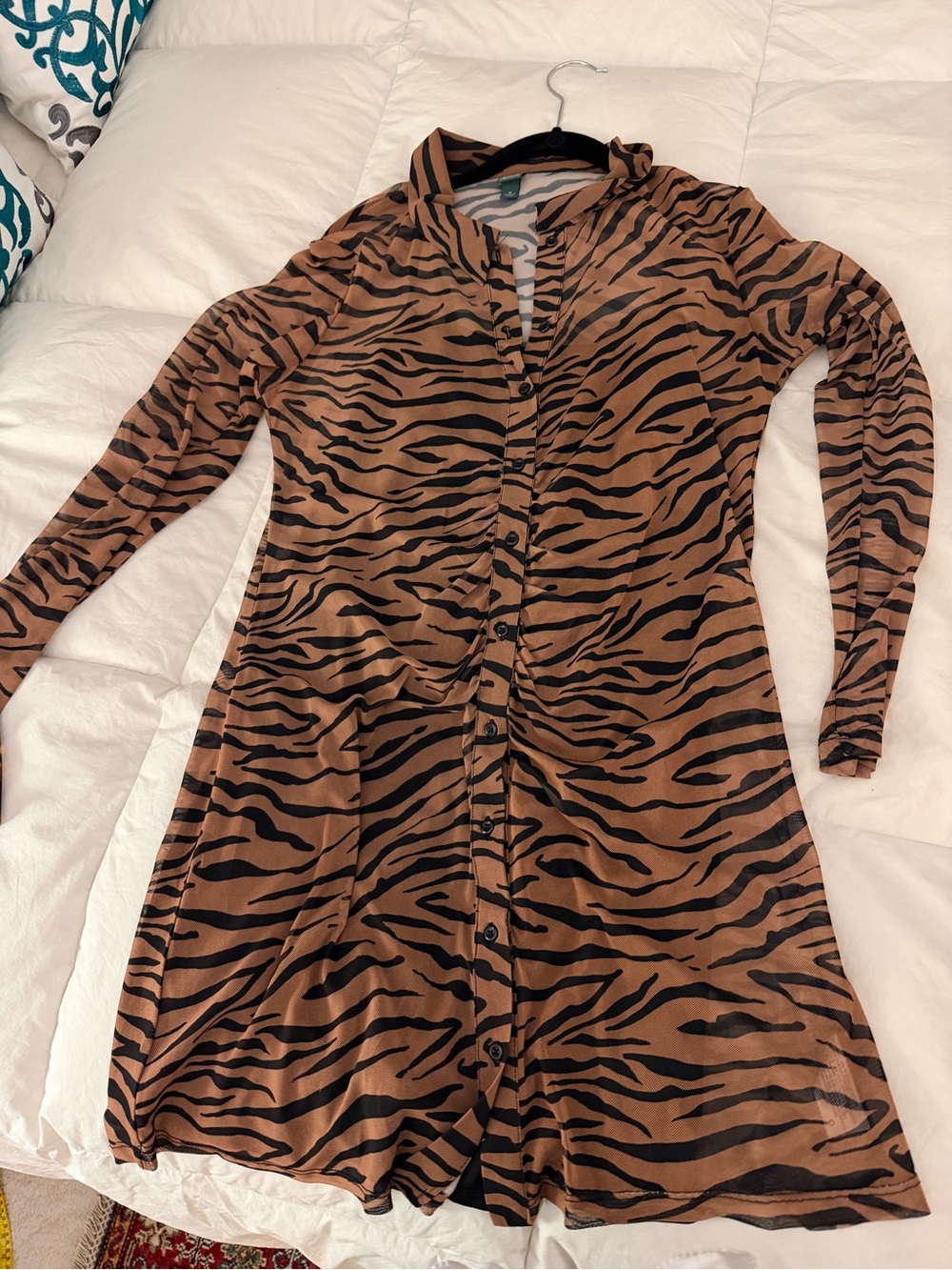 wild fable Brown and Black Tiger-Print Mini Dress